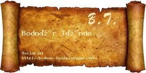 Bodnár Tünde névjegykártya