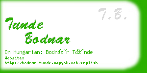 tunde bodnar business card